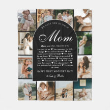 B & W Reasons We Love You Mom Photo Grid Collage