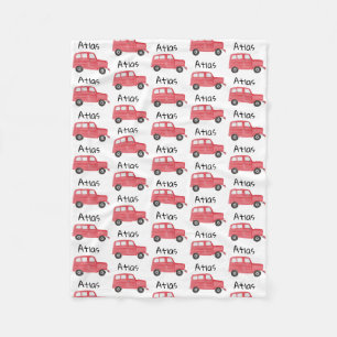 Couverture Polaire Baby Boy Red Jeep Car personnalisée