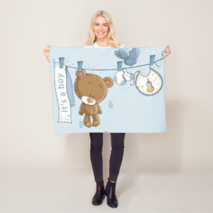 Couverture Polaire Baby Boy Teddy Bear Baby Blanket