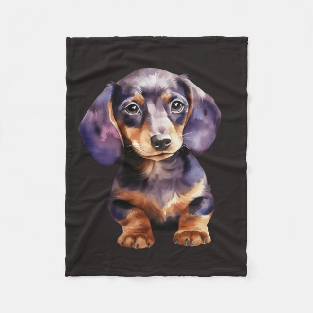 Couverture Polaire Baby Dachshund (Devant)