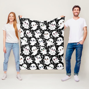 Couverture Polaire Baby Ghosts Éffrayant mignon Halloween humeur
