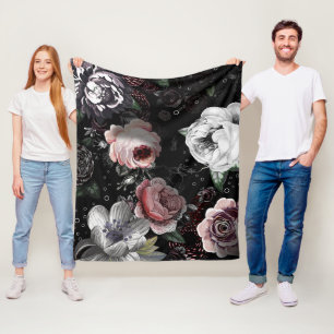 Couverture Polaire Baby Girl rose blanc noir noir Rose Motif victorie