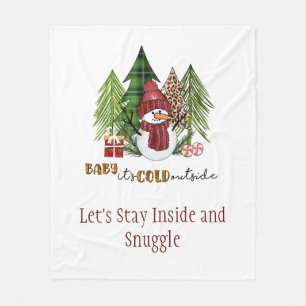 Couverture Polaire Baby It's Cold Outside Christmas Personnalisé