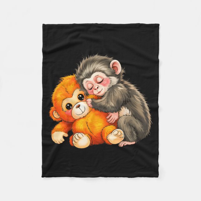 Couverture Polaire Baby monkey punch  (Devant)