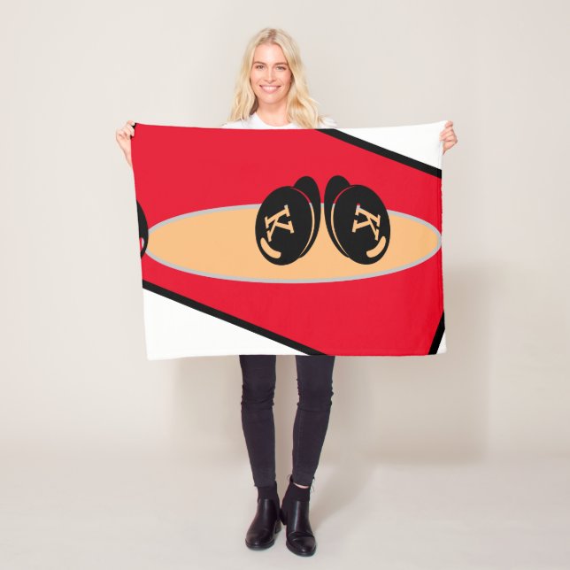 Couverture Polaire Baby RoomCUTE_RED_WHITE_BLACK_ RMDESIGNFLO55 Fleec (En situation)