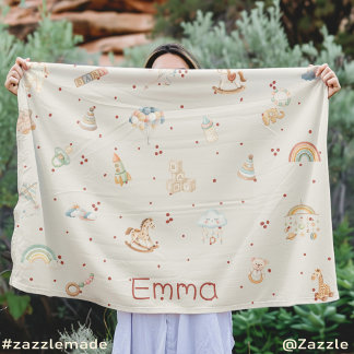 Couverture Polaire Baby shower d'automne de Boho