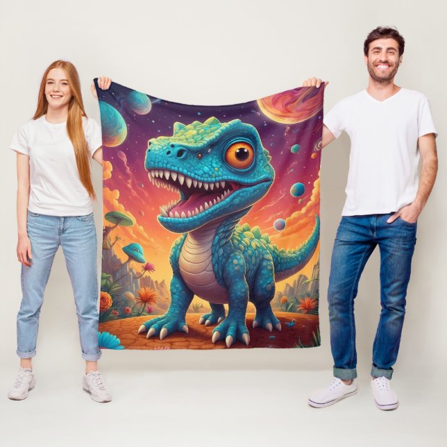 Couverture Polaire Baby shower Dino-Mite (En situation)