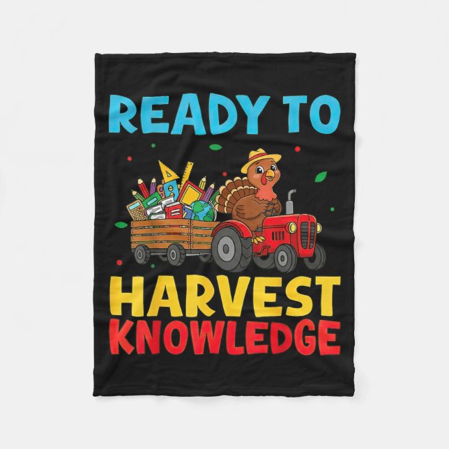 Couverture Polaire Back To School Turkey Farming Tractor Farmer Kids  (Devant)