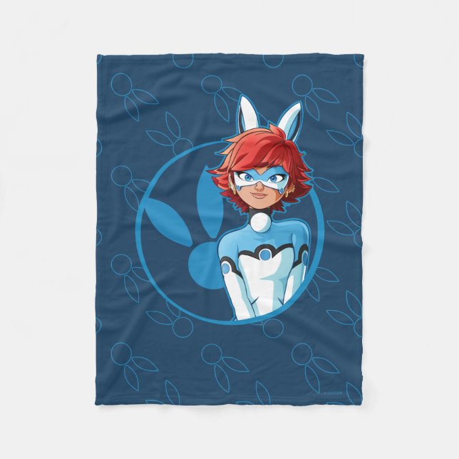 Couverture Polaire Badge Bleu Bunnyx (Devant)