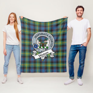 Couverture Polaire Badge de clan antique Watson Tartan Plaid