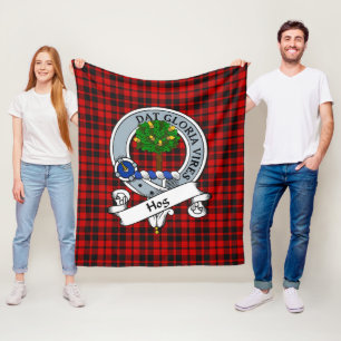 Couverture Polaire Badge De Clan De Cochon Tartan Plaid
