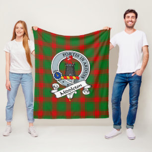 Couverture Polaire Badge De Clan Middleton Tartan Plaid