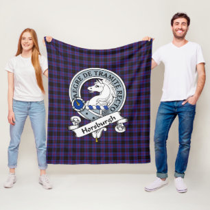 Couverture Polaire Badge du clan Horsburgh Tartan Plaid