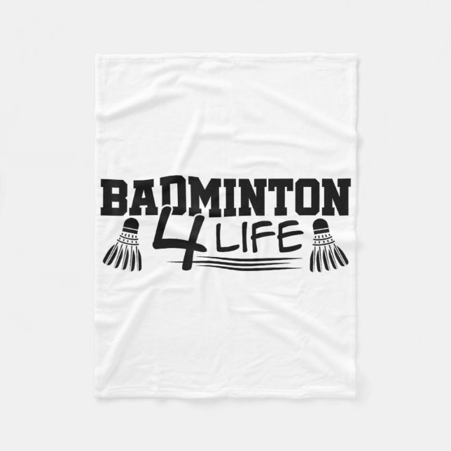 Couverture Polaire Badminton 4 Life Graphic Badminton Player Shuttle  (Devant)
