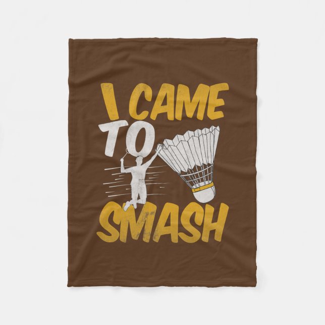 Couverture Polaire Badminton Avec Bidon À Arrière-Plan  (Devant)