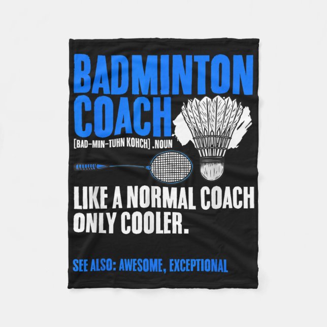 Couverture Polaire Badminton Coach Racket Shuttle Hobby Badminton Pla (Devant)