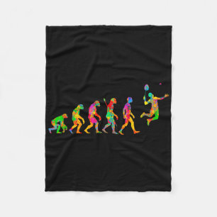 Couverture Polaire Badminton Drôle Coloré Pour Hommes Femmes Balle Sp