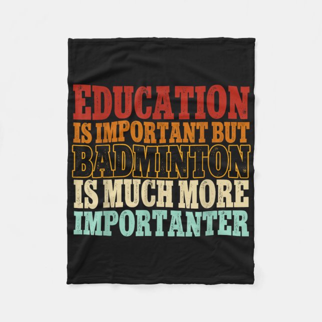 Couverture Polaire Badminton Est Une Navette Beaucoup Plus Importante (Devant)