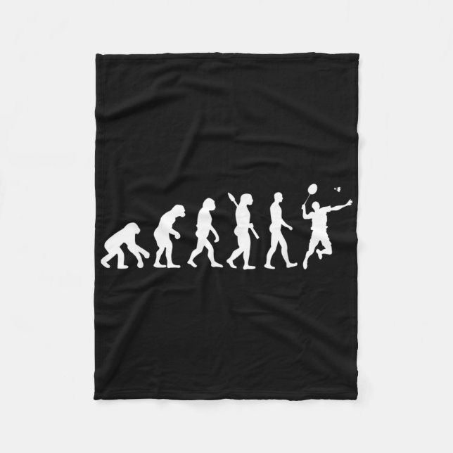 Couverture Polaire Badminton Evolution Jersey Tee Funny Rackets Ball (Devant)