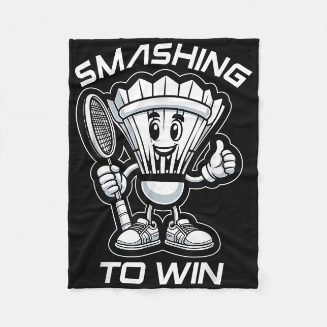 Couverture Polaire Badminton Forever Cartoon Shuttle And Racket Graph (Devant)