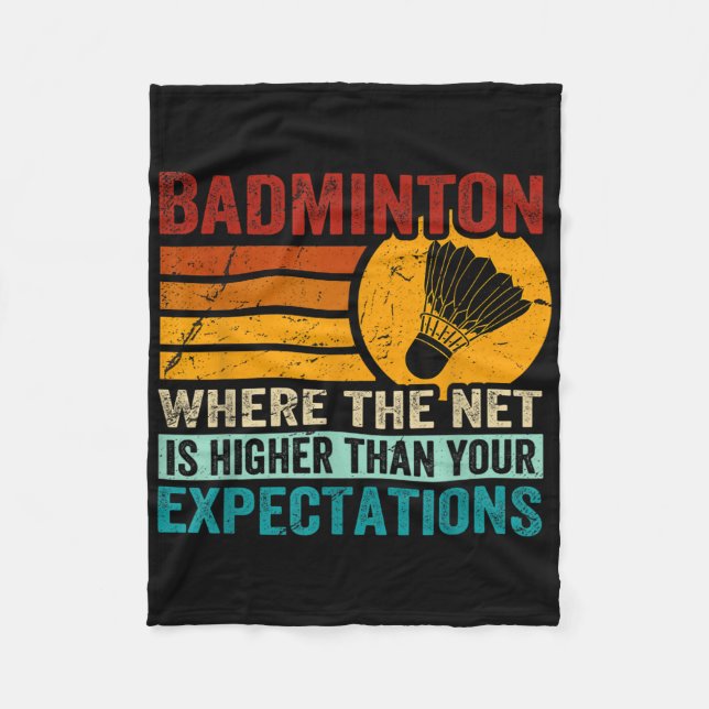 Couverture Polaire Badminton - Le filet est plus haut que vos attente (Devant)