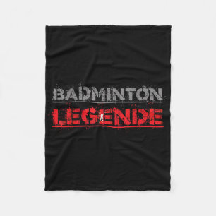 Couverture Polaire Badminton Legend Funny Badminton Gift Shuttle