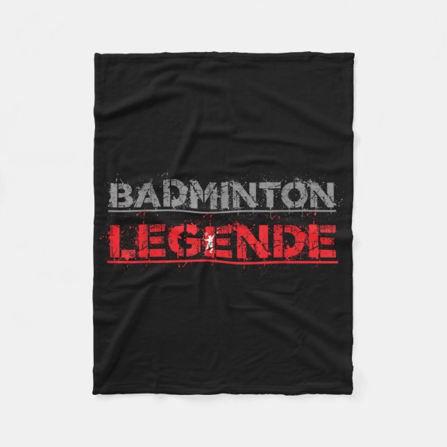 Couverture Polaire Badminton Legend Funny Badminton Gift Shuttle (Devant)