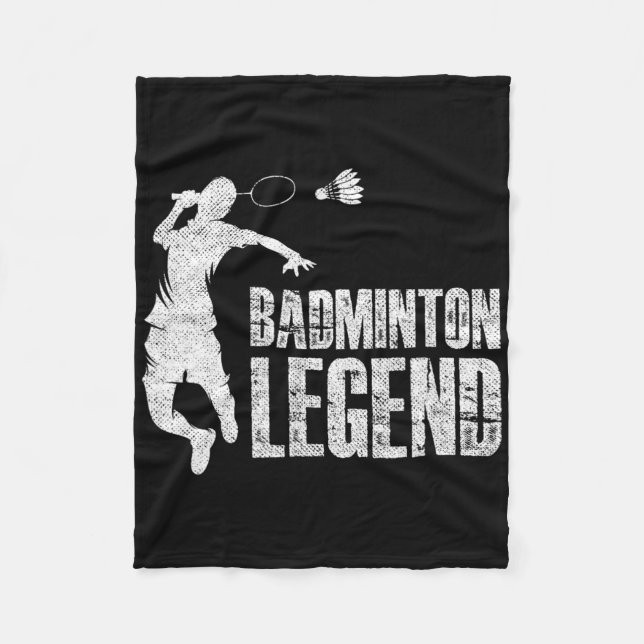 Couverture Polaire Badminton Legend Racket Shuttle Joueur Badminton (Devant)
