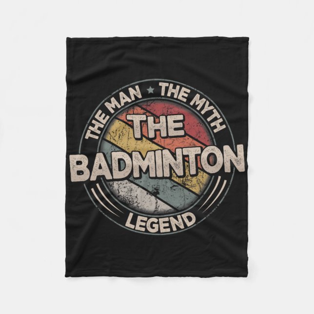 Couverture Polaire Badminton Legends Retro Shuttle Hommes's Badminto (Devant)
