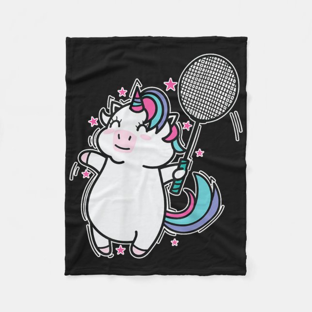 Couverture Polaire Badminton Licorne  (Devant)