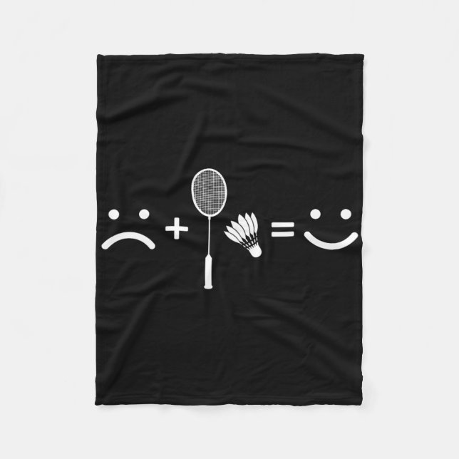 Couverture Polaire Badminton Love Happy Team Player Coach (Devant)