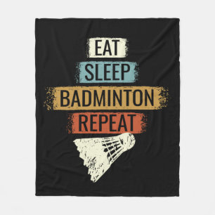 Couverture Polaire Badminton - Mangez le sommeil Badminton Répéter
