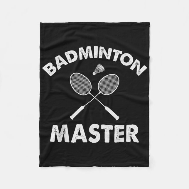 Couverture Polaire Badminton Master Funny Badminton Player Shuttle Ra (Devant)