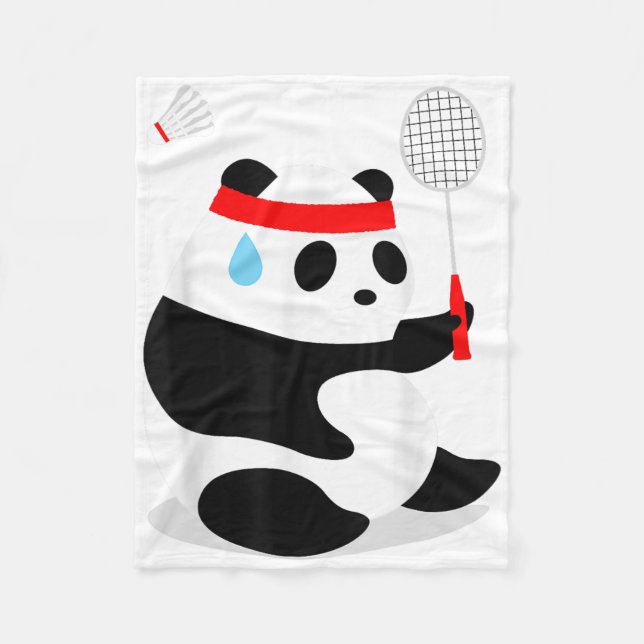 Couverture Polaire Badminton Panda se faire suer disparu (Devant)
