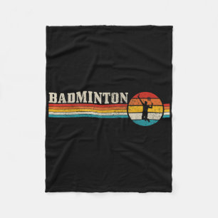 Couverture Polaire Badminton Player Vintage Badminton