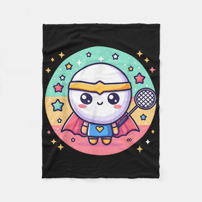 Couverture Polaire Badminton Superhero Super Hero Badminton (Devant)