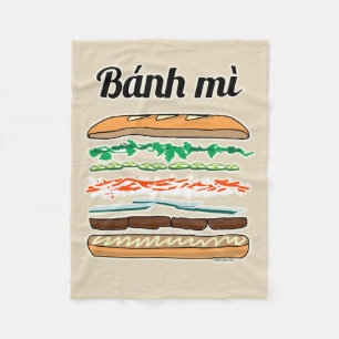 Couverture Polaire Baguette vietnamienne de pain français de sandwic