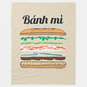 Couverture Polaire Baguette vietnamienne de pain français de sandwich