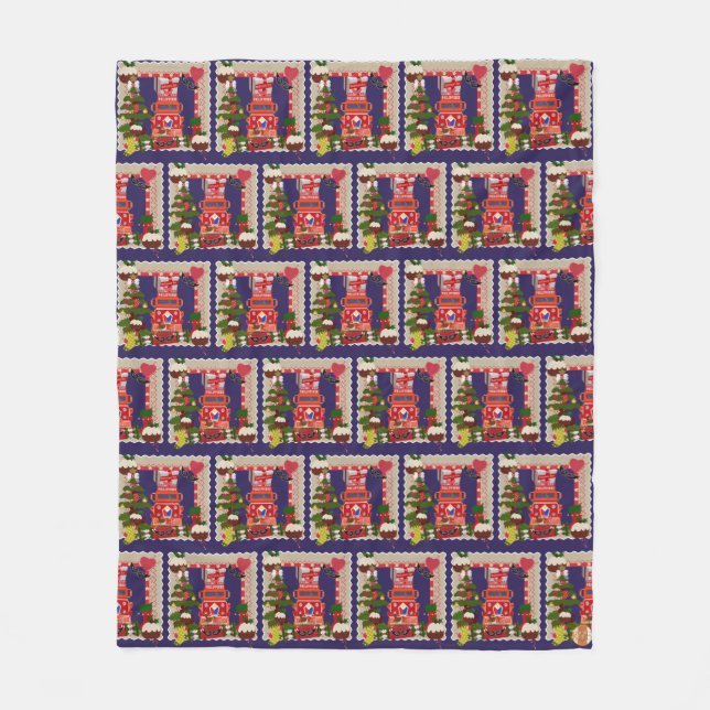 Couverture Polaire Bahay Kubo, boîte de Balikbayan, Jeepney, Parol (Devant)