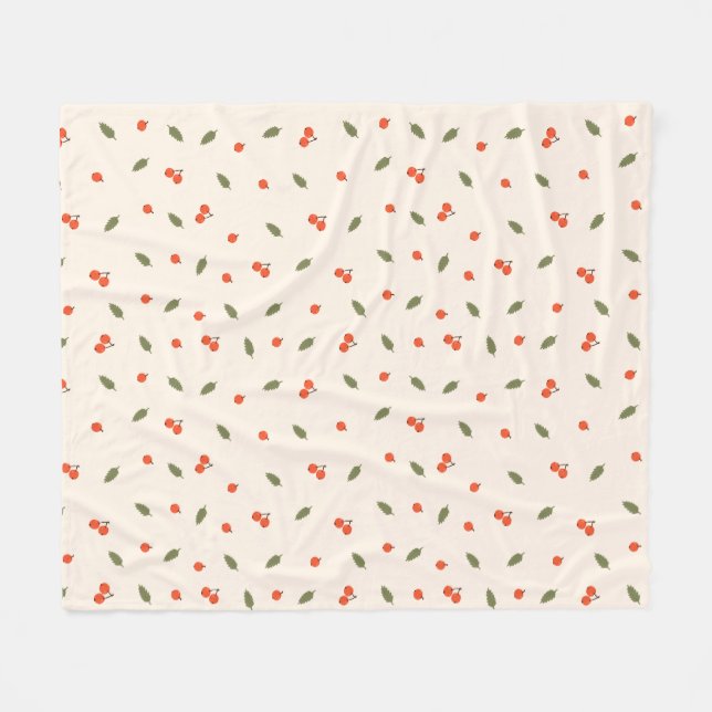 Couverture Polaire Baies Botaniques Crème Automne Cosy (Devant (Horizontal))