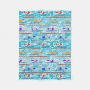 Couverture Polaire Baignades Eau Motif de l'équipe de natation