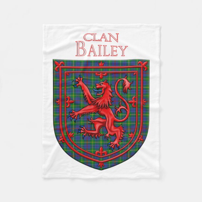 Couverture Polaire Bailey Tartan Scottish Plaid Lion Rampant (Devant)