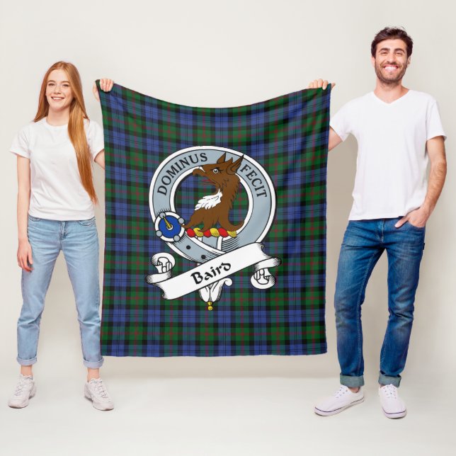 Couverture Polaire Baird Clan Badge Tartan Plaid (En situation)