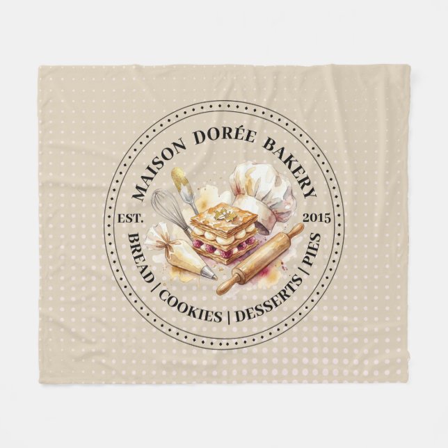 Couverture Polaire Bakery Store Pastry Chef Dessert Sweets Cake Baker (Devant (Horizontal))