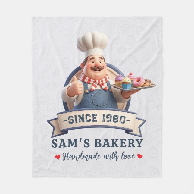 Couverture Polaire Bakery Store Pastry Chef Desserts Sweets Cake Shop (Devant)