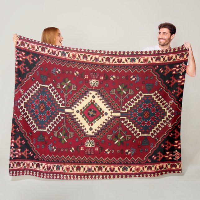 Couverture Polaire Bakhshaish Azerbaïdjan Nord-Ouest Perse Peret Tapi (En situation)