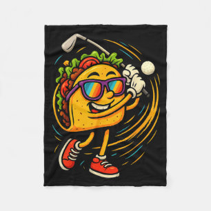 Couverture Polaire Balancement de golf Taco humour de nourriture mexi