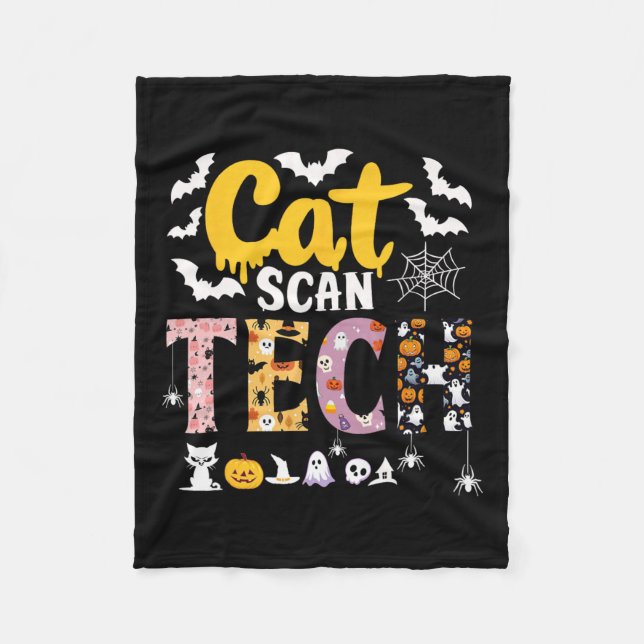 Couverture Polaire Balayage Cat Ct Rad Tech Halloween Costume Araigné (Devant)