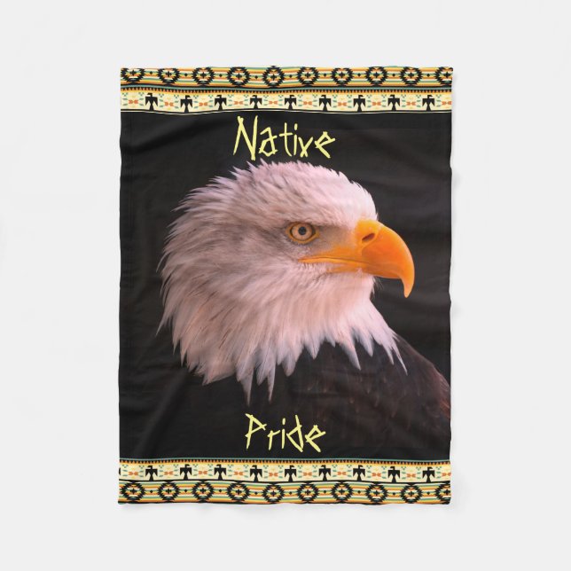 Couverture Polaire Bald Eagle Native American Pride Soft (Devant)