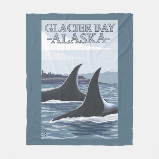 Couverture Polaire Baleines #1 - baie de glacier, Alaska d'orque (Devant)
